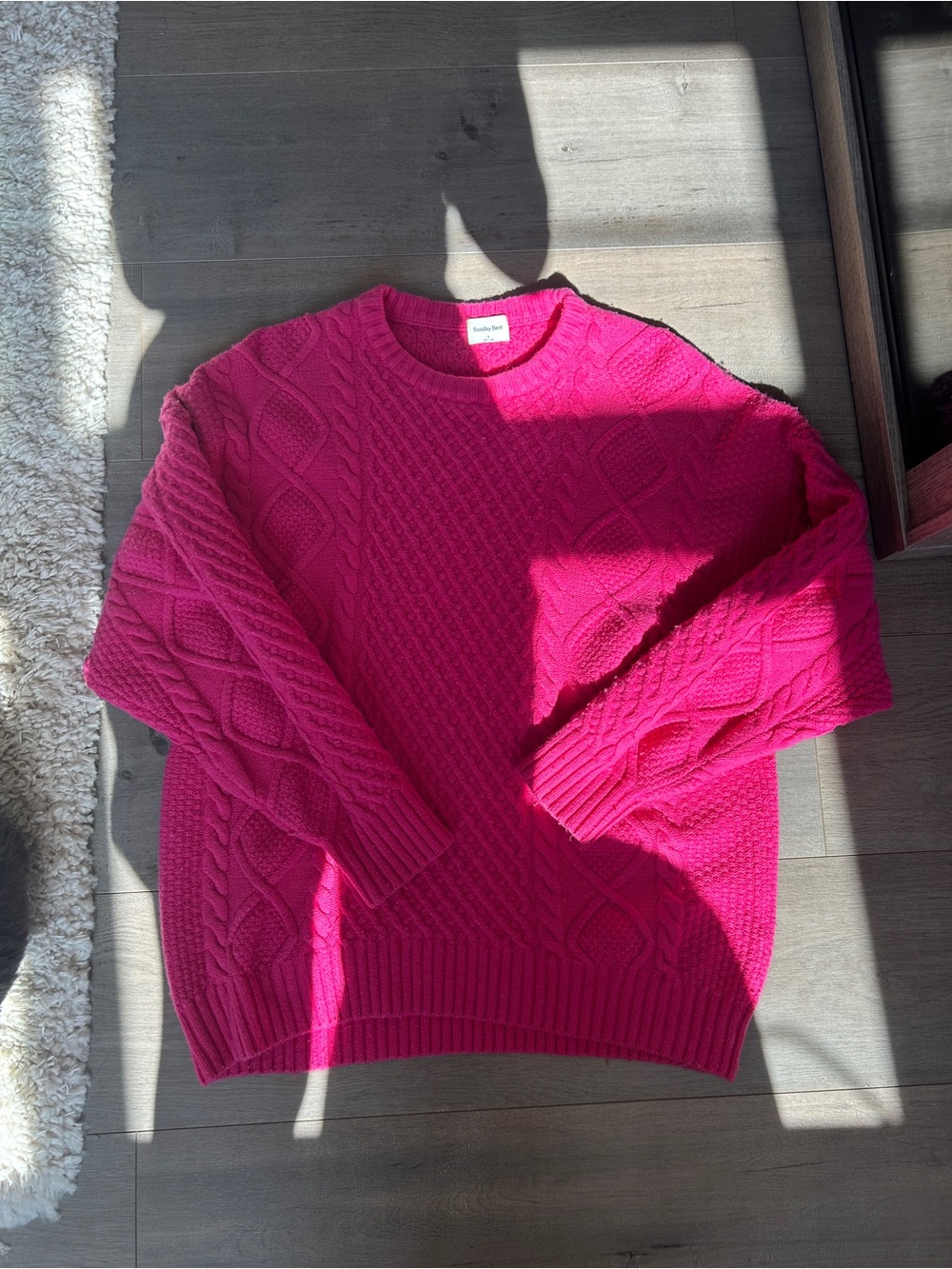 Sunday Best Peggy Sweater Small Pink